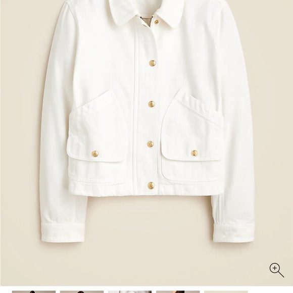 Jcrew Short Barn Jacket™ in cotton twill White Jacket size xs - Picture 1 of 4